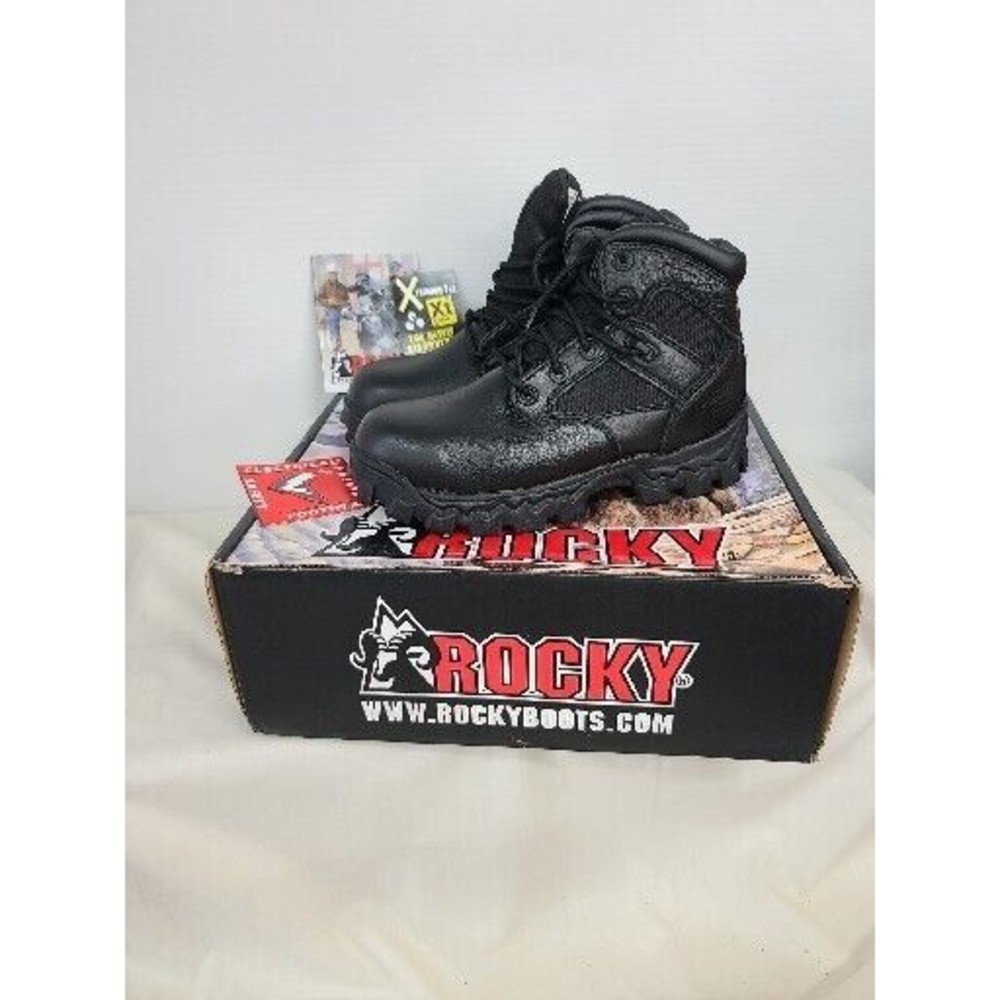 NIB Rocky Alpha Force 6" Boot Black size 5.5W Waterproof Oil and Slip Resistant